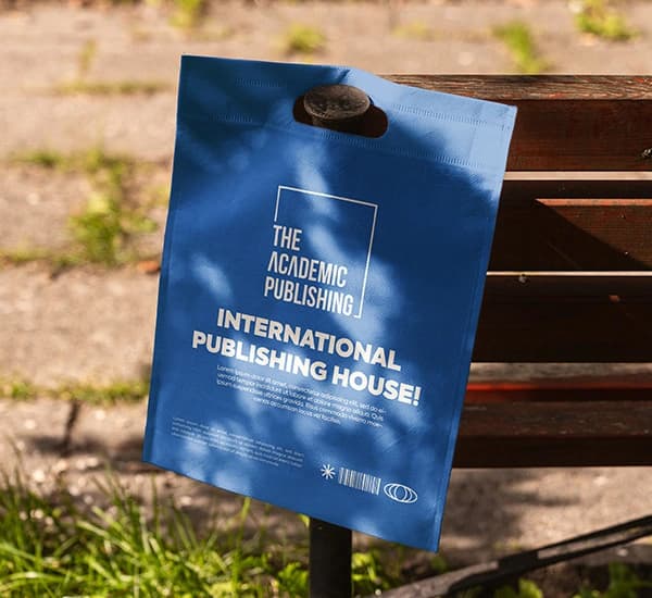 Academic Publishing book showcase in natural setting